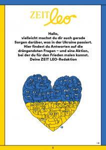 ZEIT LEO Material Ukraine Titelseite. 