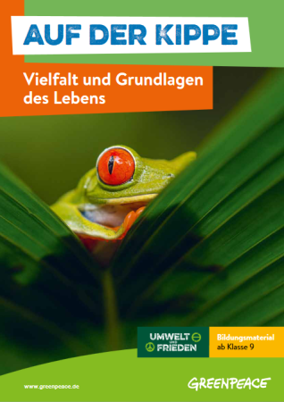 Ein grüner Frosch teilweise hinter einem Blatt versteckt.
